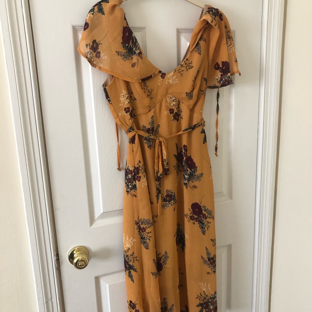 Leith floral midi dress